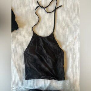 Urban Outfitters Charcoal Tie Dye Halter Top - Womens Summer Tops - Crop Top